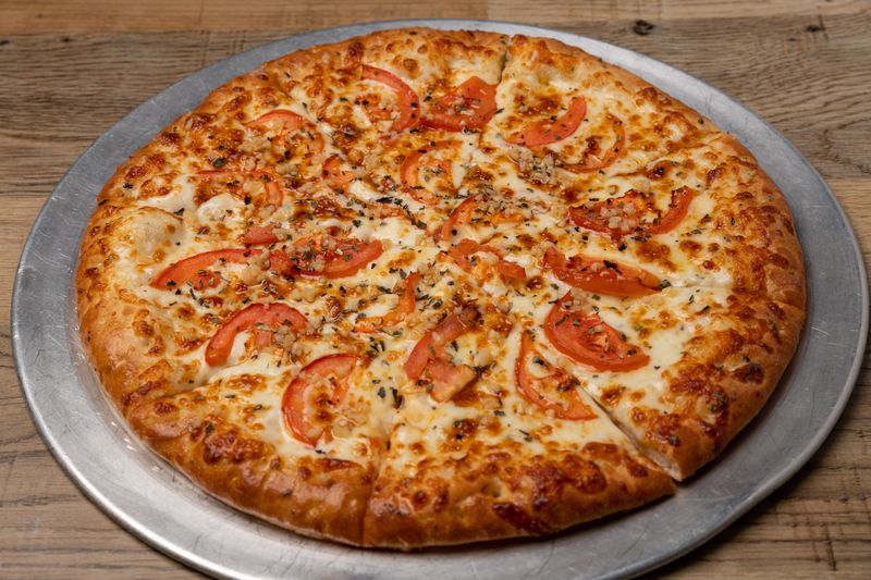 Four cheese thin crust pizza