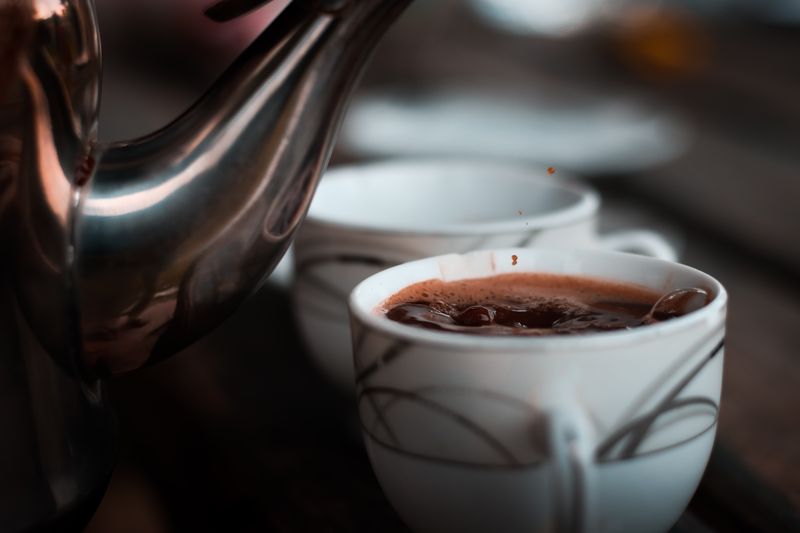 Hot espresso coffee drink